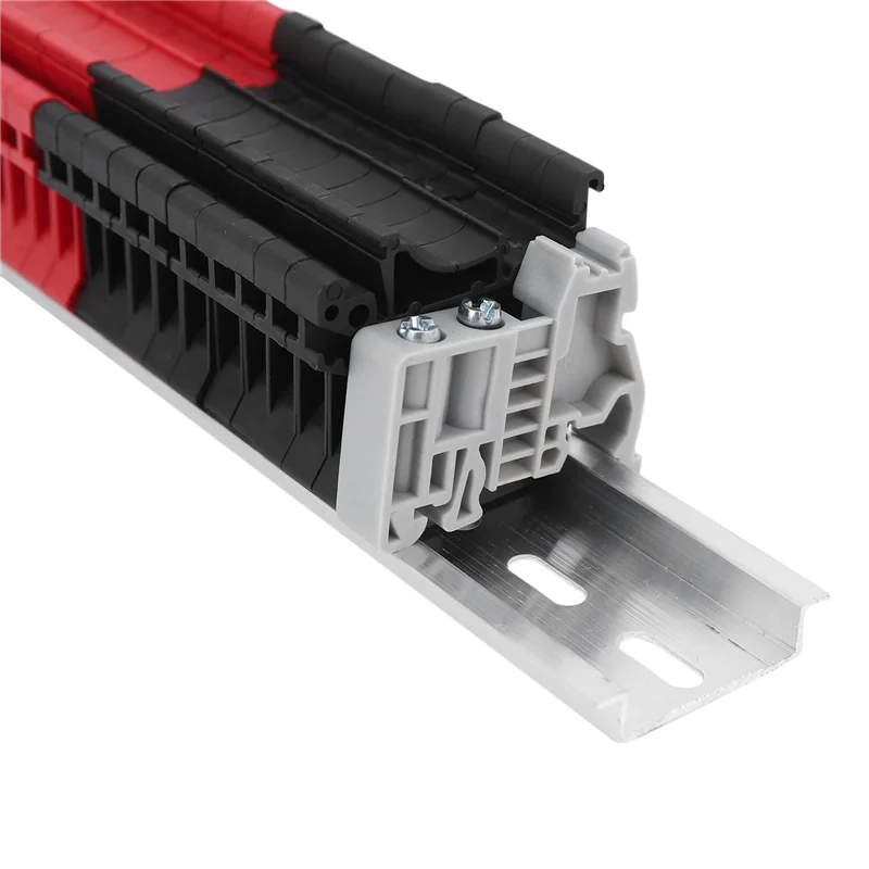

ABSE-6 Set DIN Rail Terminal Blocks Kit Terminal+Ground Blocks+Aluminum Rail+End Brackets+End Covers+Jumpers Kits