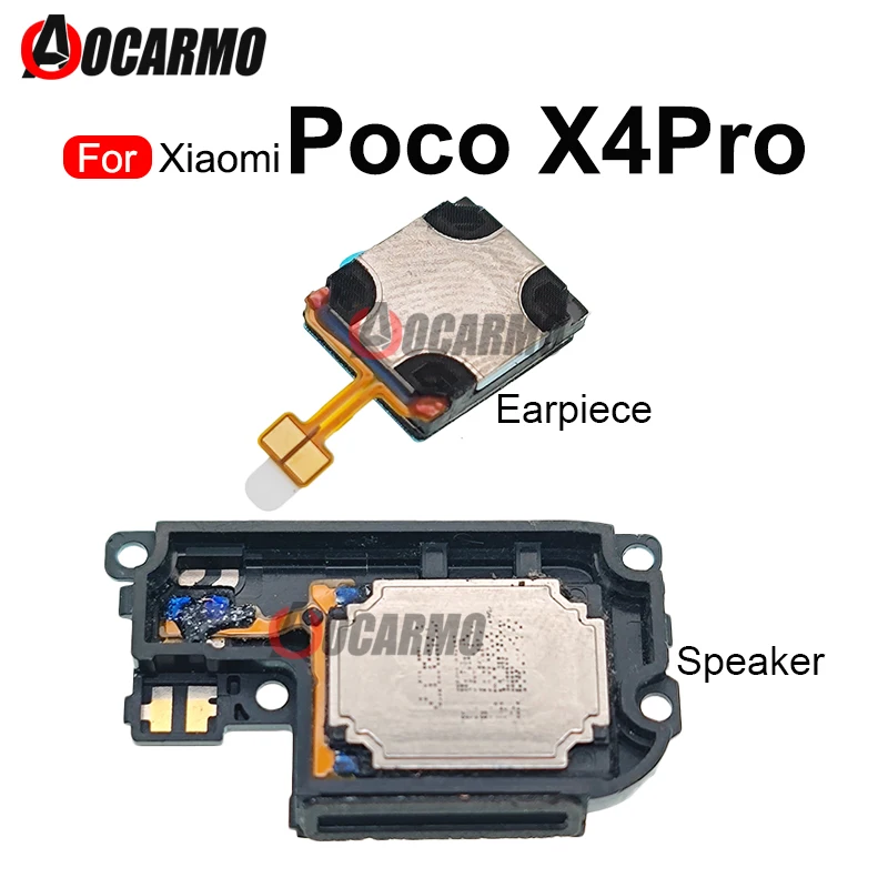 For Xiaomi POCO X4 Pro Top Earpiece Ear Speaker And Bottom Loudspeaker Buzzer Ringer Replacement Parts