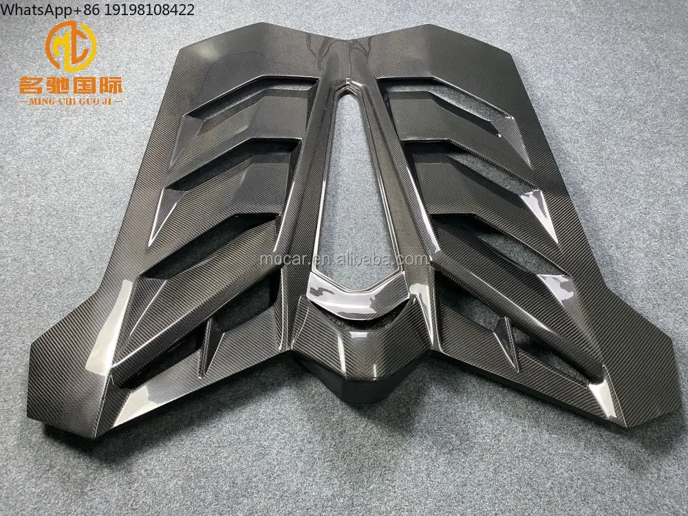 SV-J Style Double Sided Carbon Fiber Front Engine Hood Vent Cover for Lamborghini  Aventador LP700 LP720 LP750 Hood Car