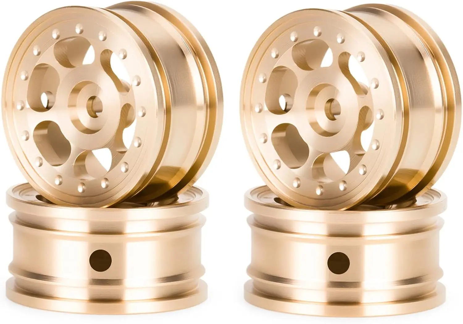 

Brass 0.7'' Wheel Rim Hub Compatible with RC Axial SCX30 Ford Bronco AXI-2048 / Jeep Wrangler AXI-2261 Rock Crawler Upgrades Par
