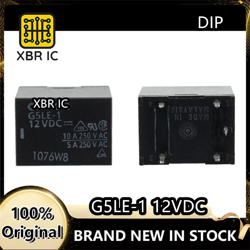 (10/30 Pieces) G5LE-1 12VDC DC Electromagnetic Relay 5-Pin 10A 250VAC Genuine Original Product In Stock for Fast Shipping