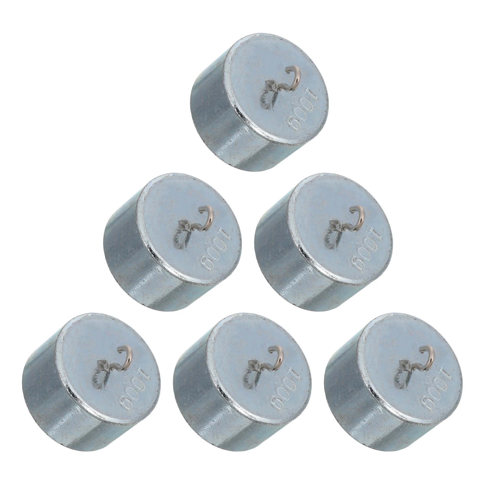 

6 Pcs Laboratory Weights Hooked Metal Calibration Mass with Hanger Gram Balance Iron for Scales Student Grams
