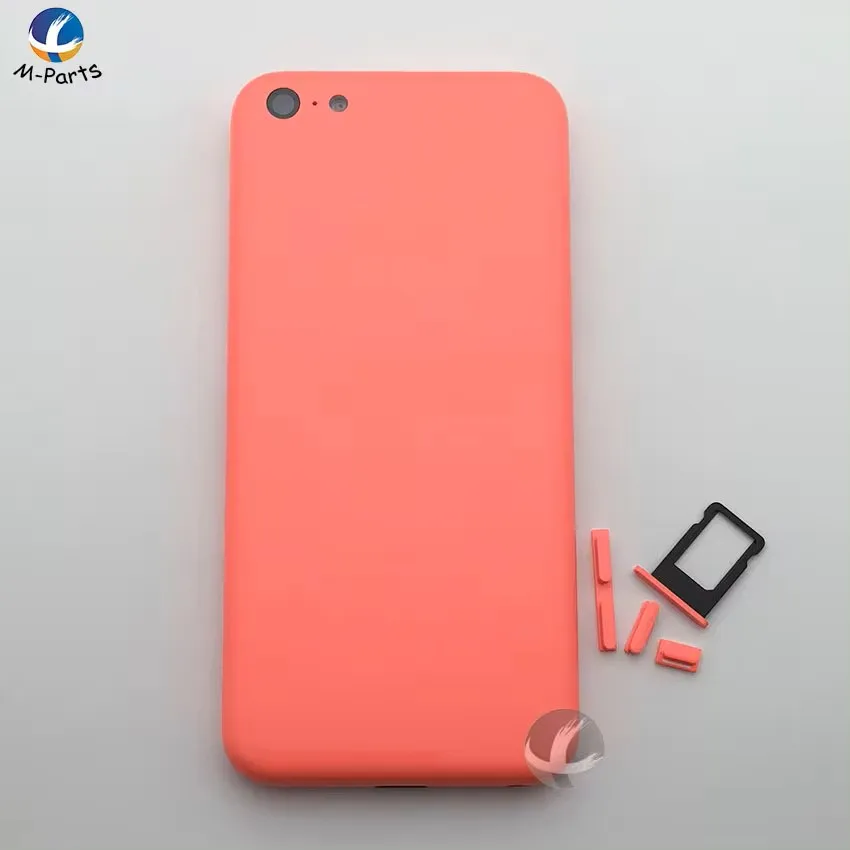 Back Housing for iPhone 5C, Rear Cover, Battery Lid, Door Frame with Logo, High Quality, OEM AAA + Free Battery Sticker & Tool