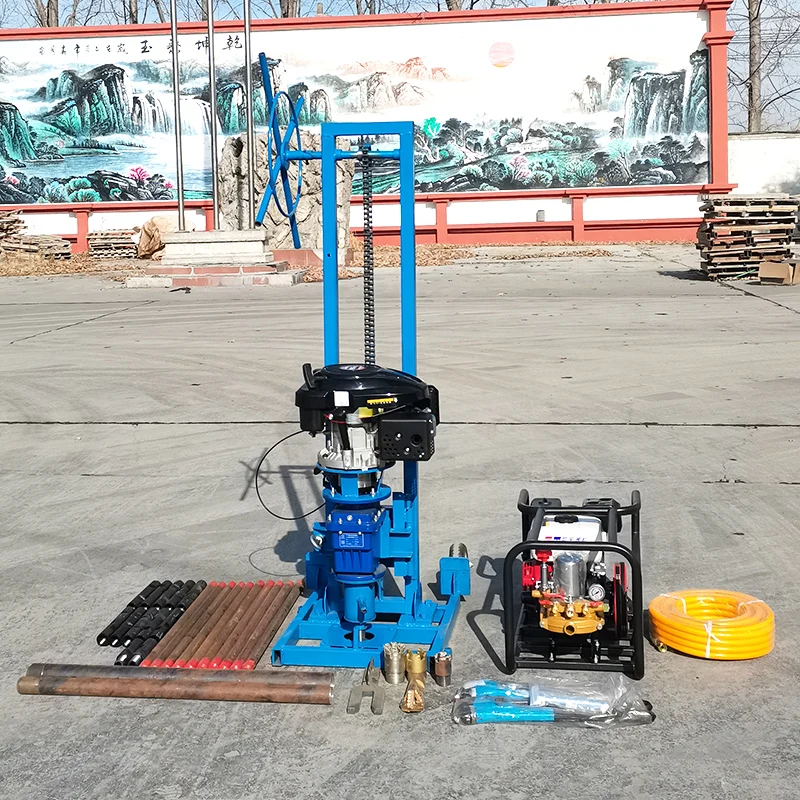 Customizable portable easy-to-operate small home core drill for soil and rock sampling