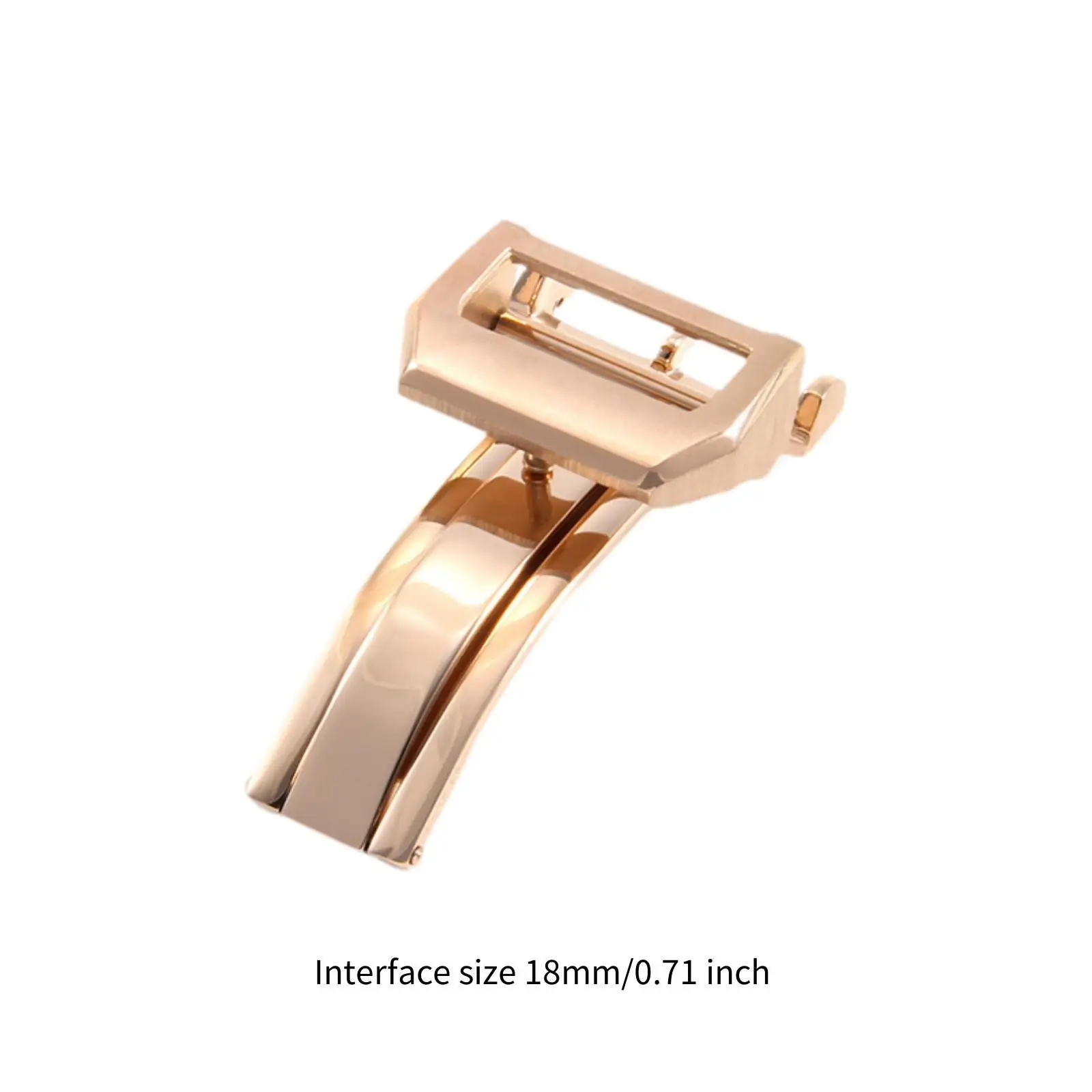 Fecho de implantação Desployante sólido para pulseiras de borracha de relógio de pulso