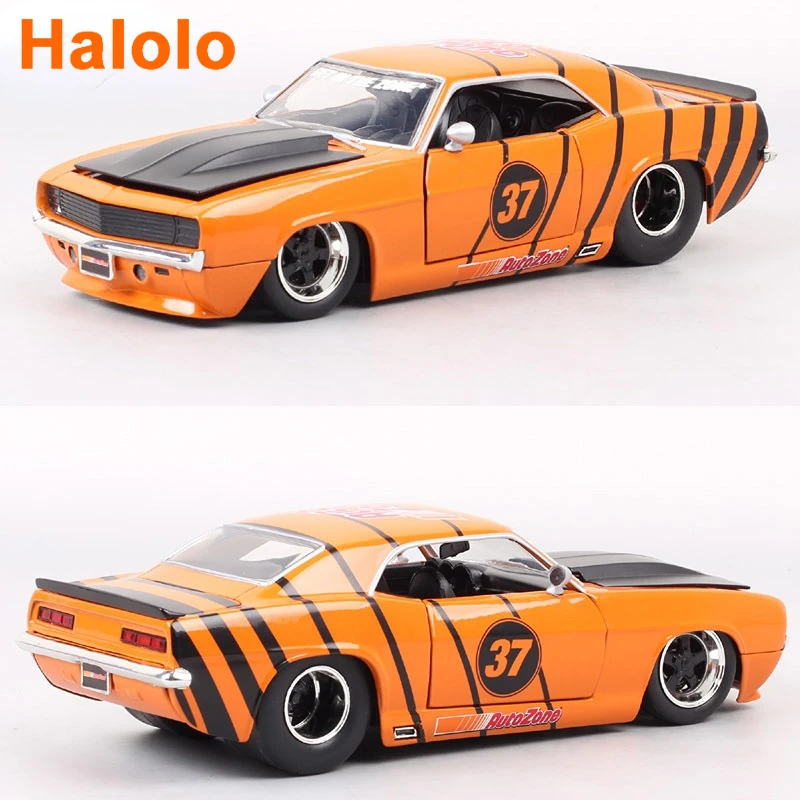 

Jada 1:24 1969 Chevrolet Camaro Auto Zone 37 muscle sports car High Simulation Diecast Car Metal Alloy Model Car Gift Collection