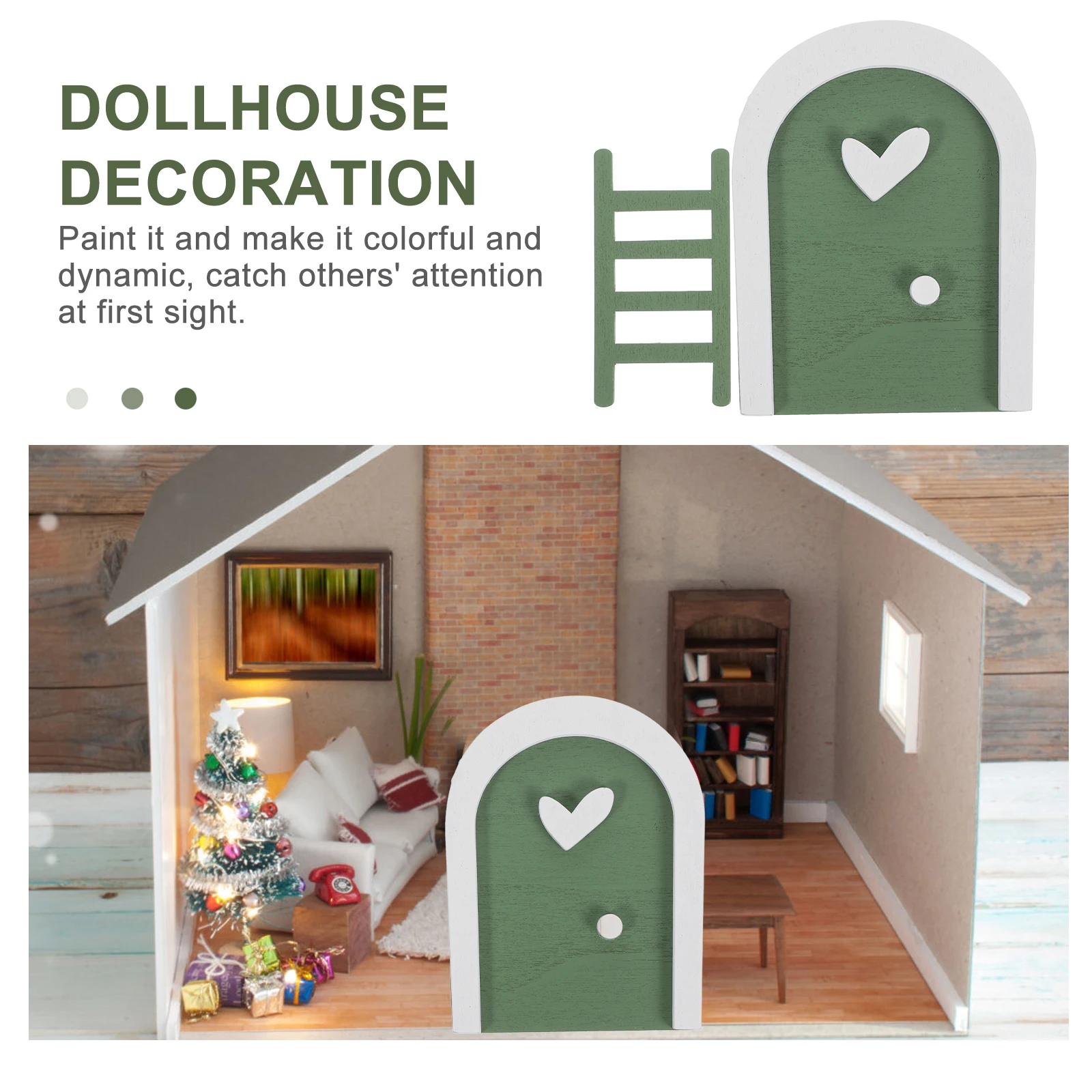 

Wooden Ornaments Miniature Doors Gardens Indoor Fairy Decor Decoration for Trees Decorate