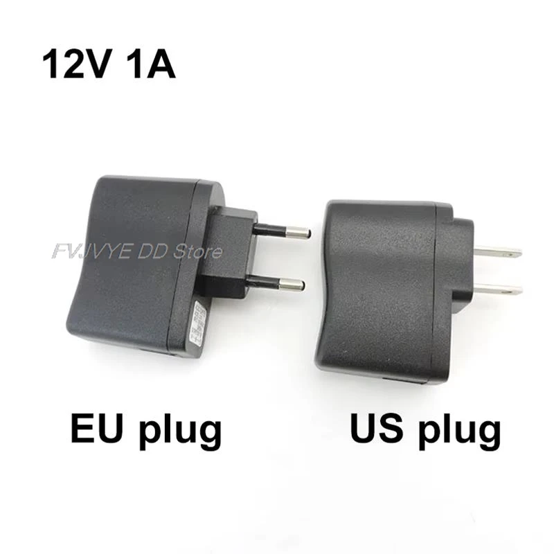 12V 1A USB Charger AC to USB Port DC Charging EU/US Universal Plug Power Supply Adapter for Travel LED Strip Lights D4