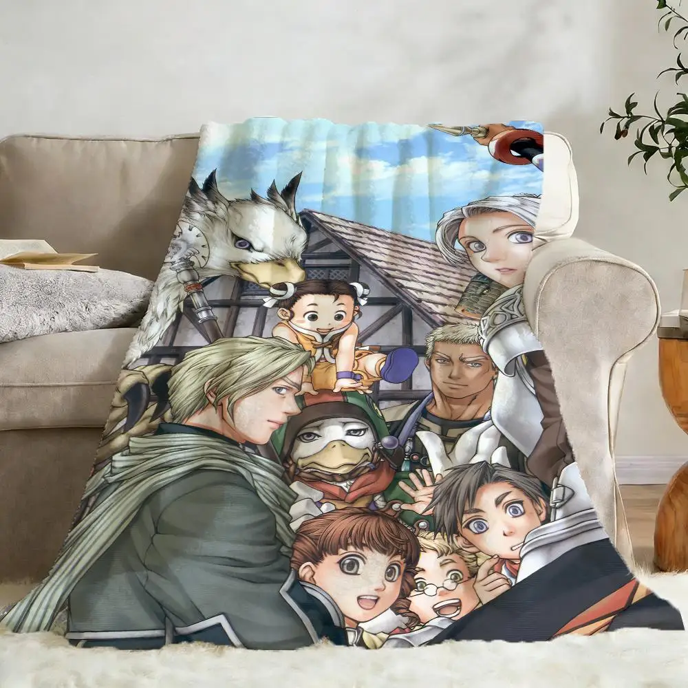 G-Genso S-Suikoden Throw Flannel Fluffy Soft Blanket Warm Skin-Friendly Throw For Sofa Bed Office Nap Winter