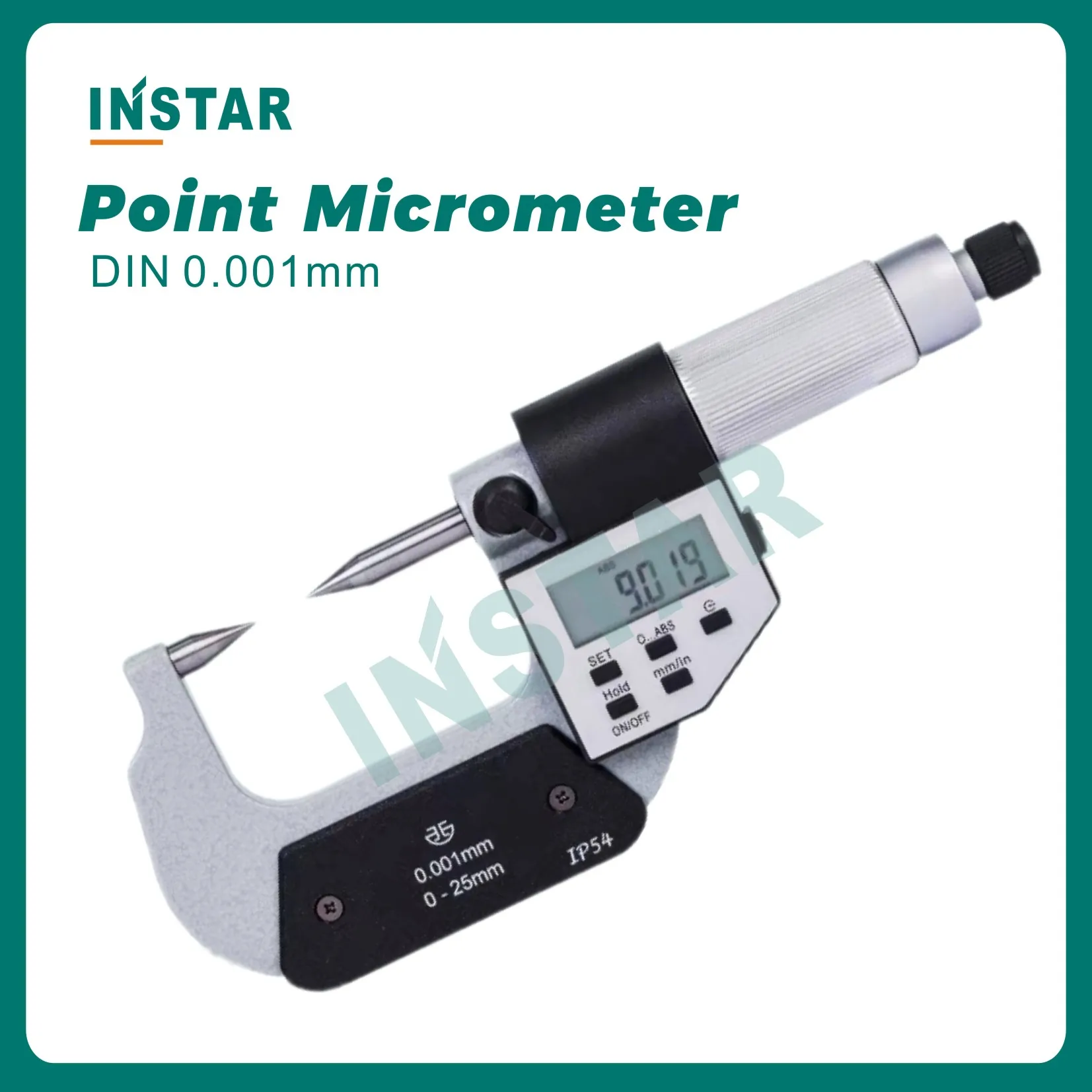 

IP54 Digital Point Micrometer 0-25mm 0.001mm Industrial Quality Outside Micrometer 25-50mm 50-75mm 75-100mm DIN