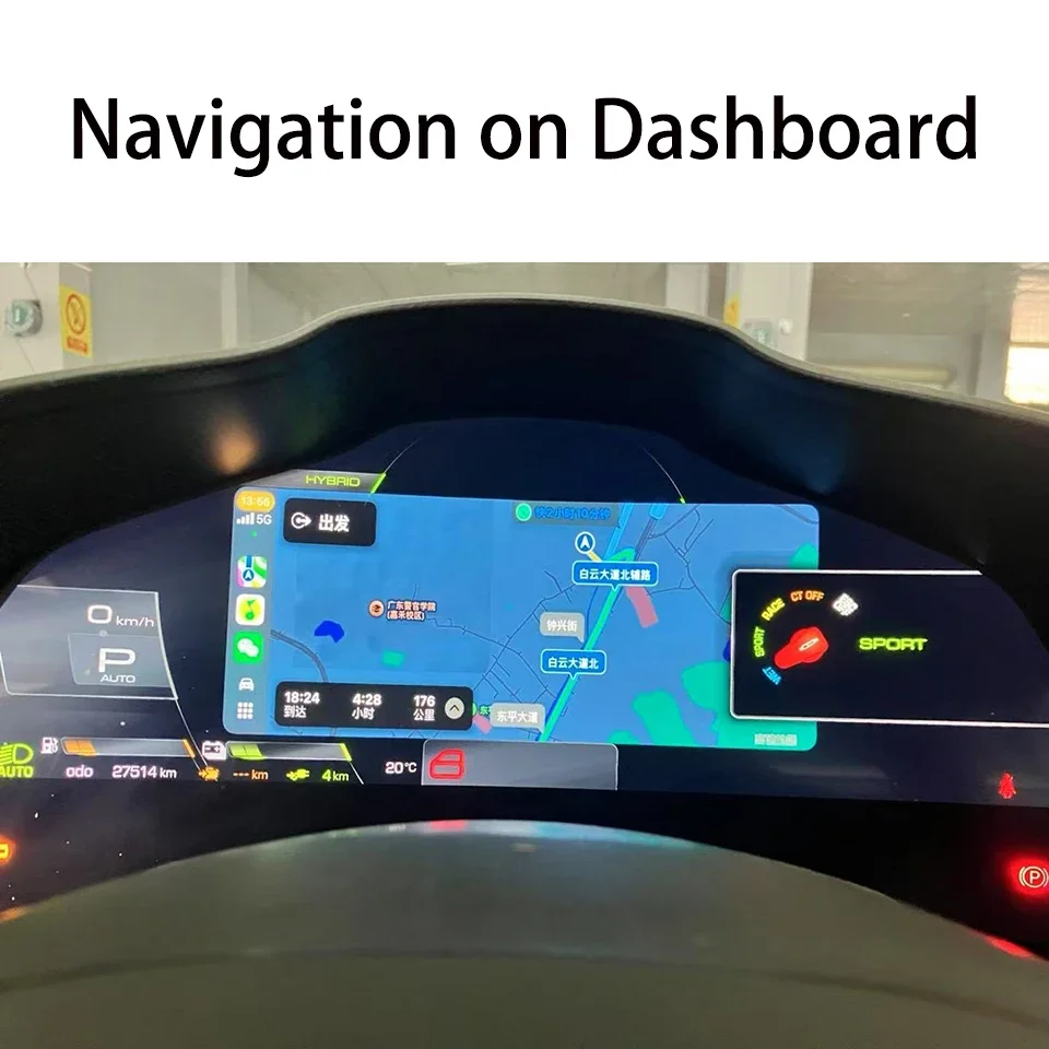 

AZTON New Released Dashboard Navigation Interface Wireless Android Auto CarPlay Solution for Ferrari SF9