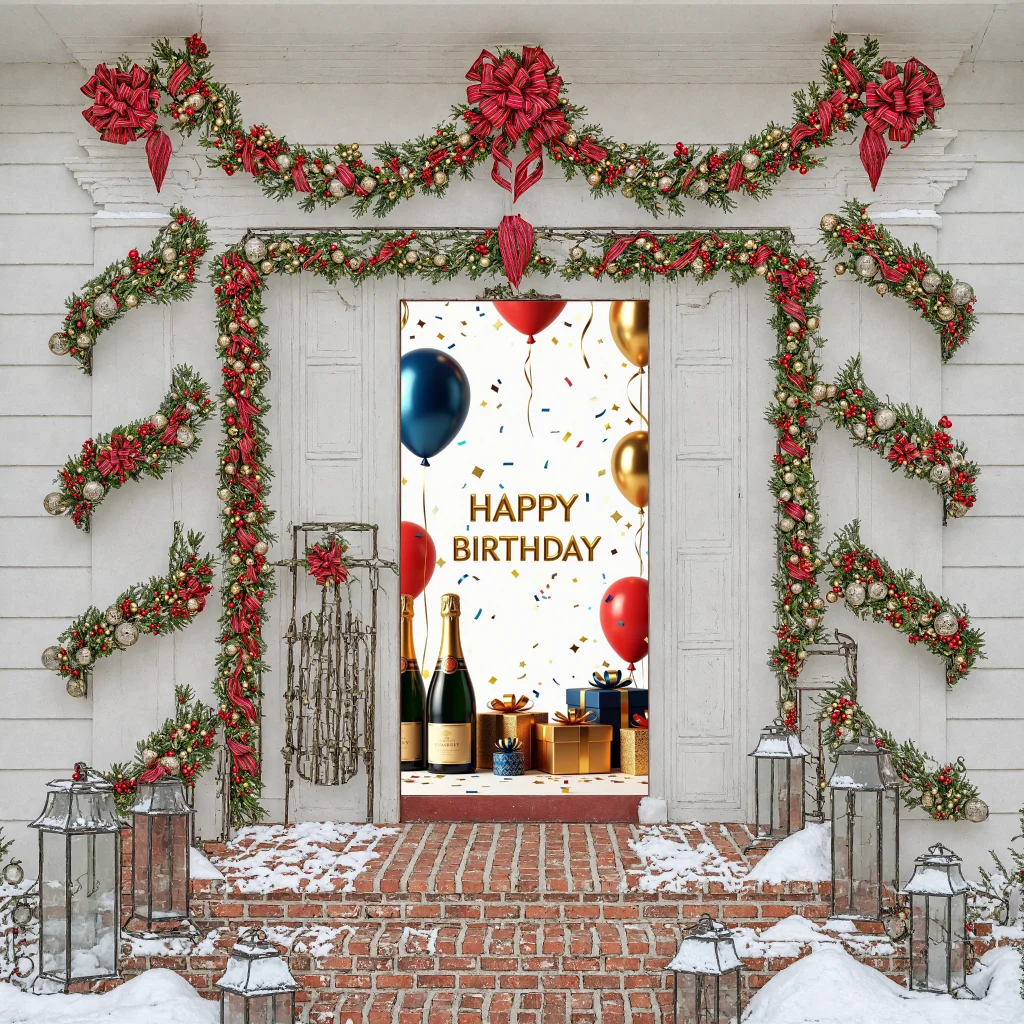 Birthday Theme Banner Party Celebration Decoration Home Background Wall Decoration Printed Poster 90x180