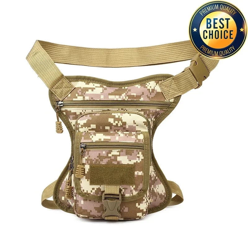 New Motorcycle Drop Leg Bag Camouflage Waterproof Waist Bag Outdoor Multifunctional Travel Hiking Portable Motorcycle Leg Bag