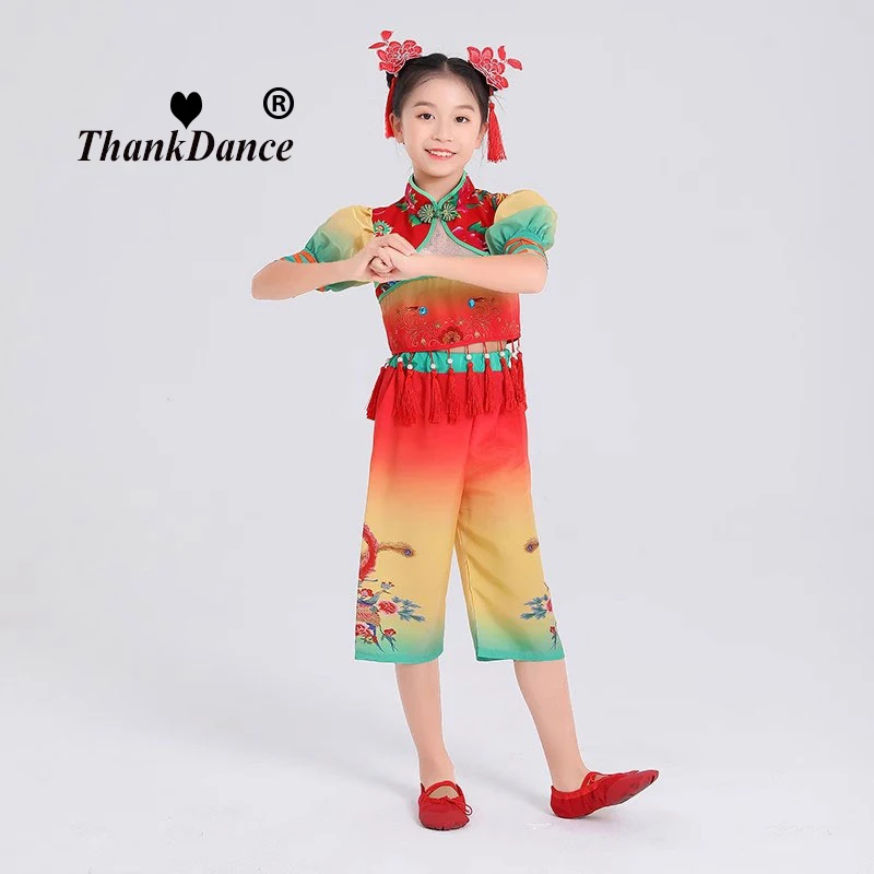 High quality embroidery elegant costumes fan dance costume Jiangnan umbrella hanfu Dance wear