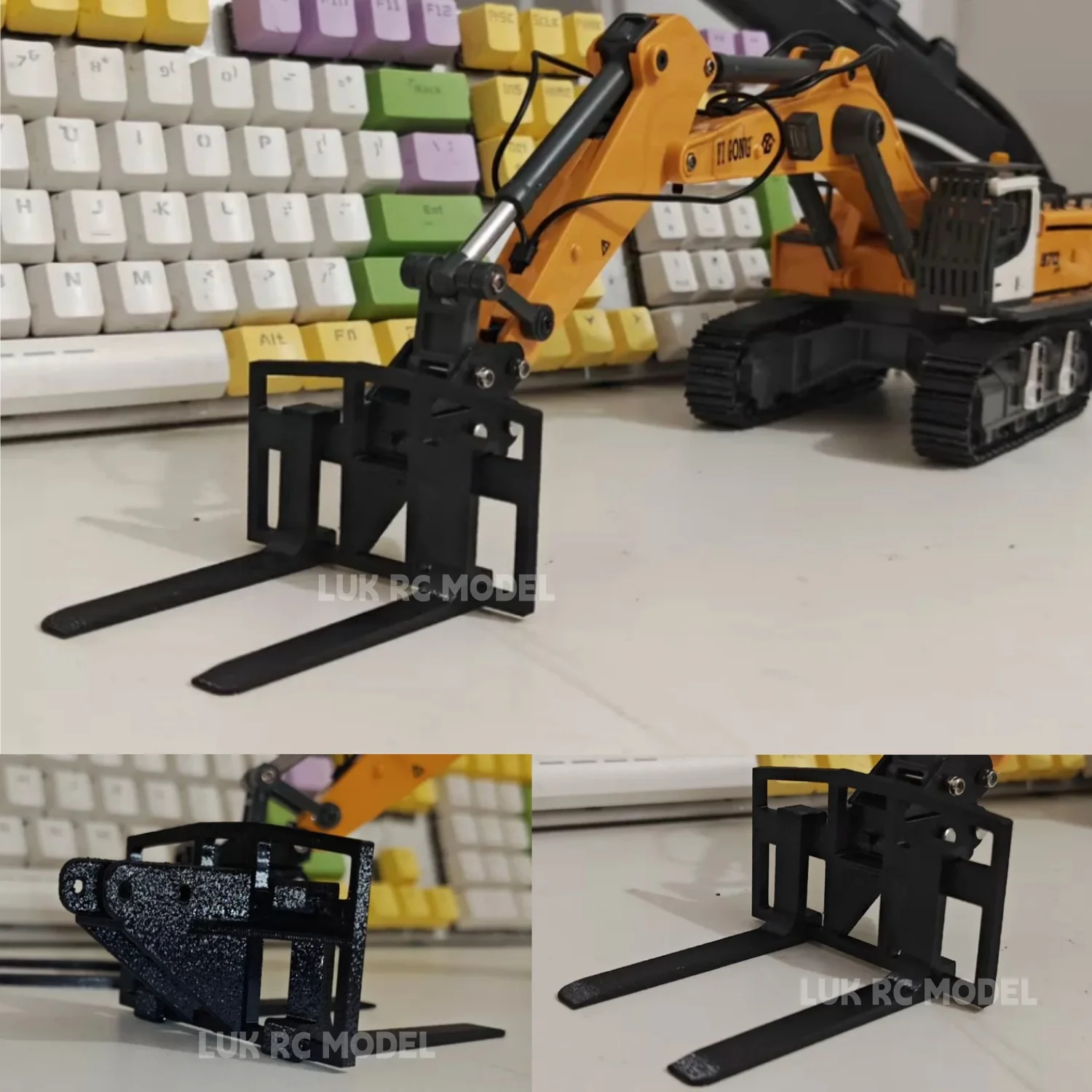 1/50 Fork 3D Print for Yigong Attachments Accessories YG 970 Excavator Model RC 520 Digger DIY Parts Toy Static Car
