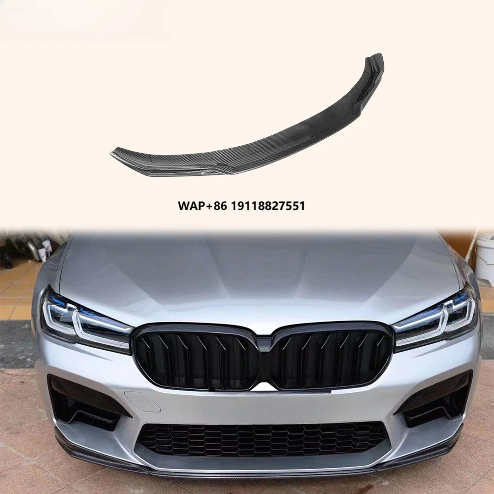 

For M5 F90 4 Door Facelift 2020-23 Only Carbon CS Style Front Bumper Lip