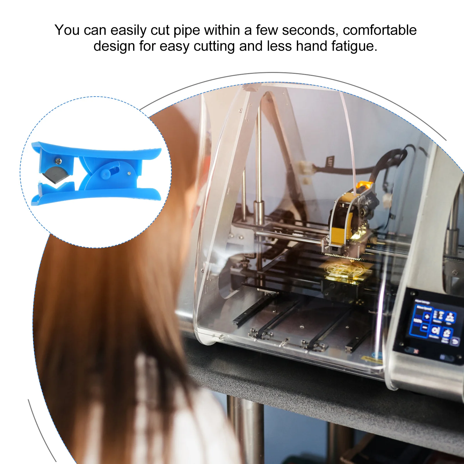 

6pcs Tube Cutter Tool For Plastic Pvc Pe Tubing Ratcheting Hose Cutters Lightweight Ergonomic Design Smooth Burr-Free Cutting