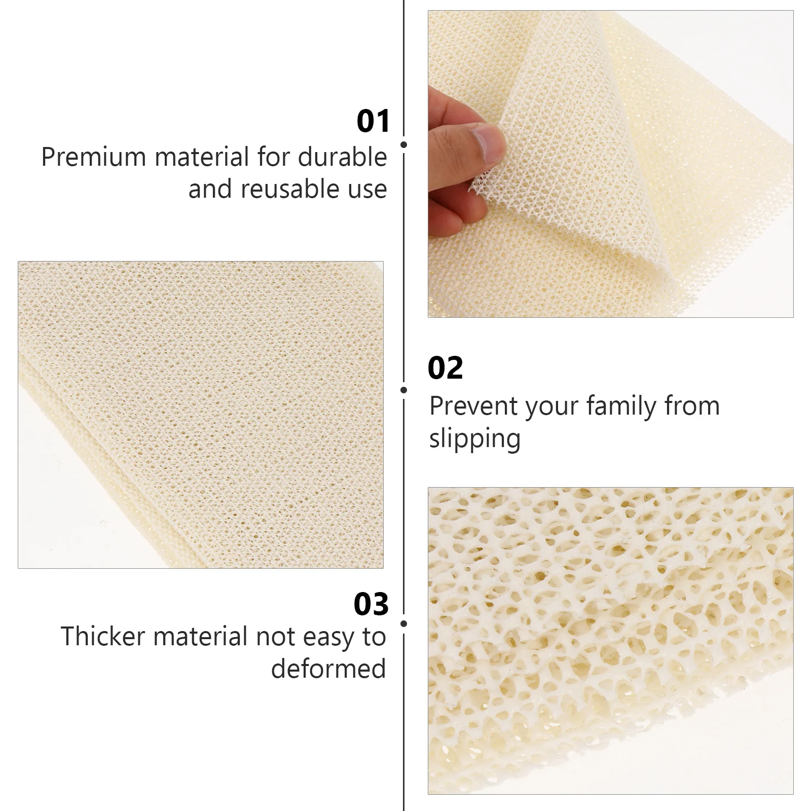 

Latex Non Carpet Mat Rug Pad Thick Material Multi Function Bath Room Carpet Gripper For Hard Surfaces