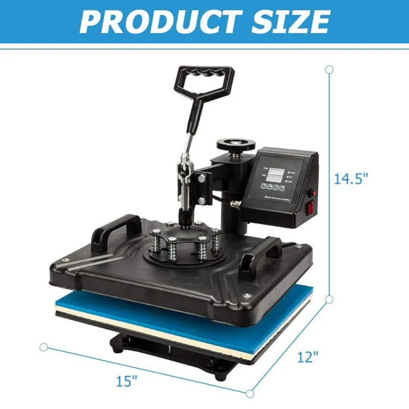 

T-shirt hat multi-scene sublimation mug plate 8 in 1 manual heating of sublimation press printer set