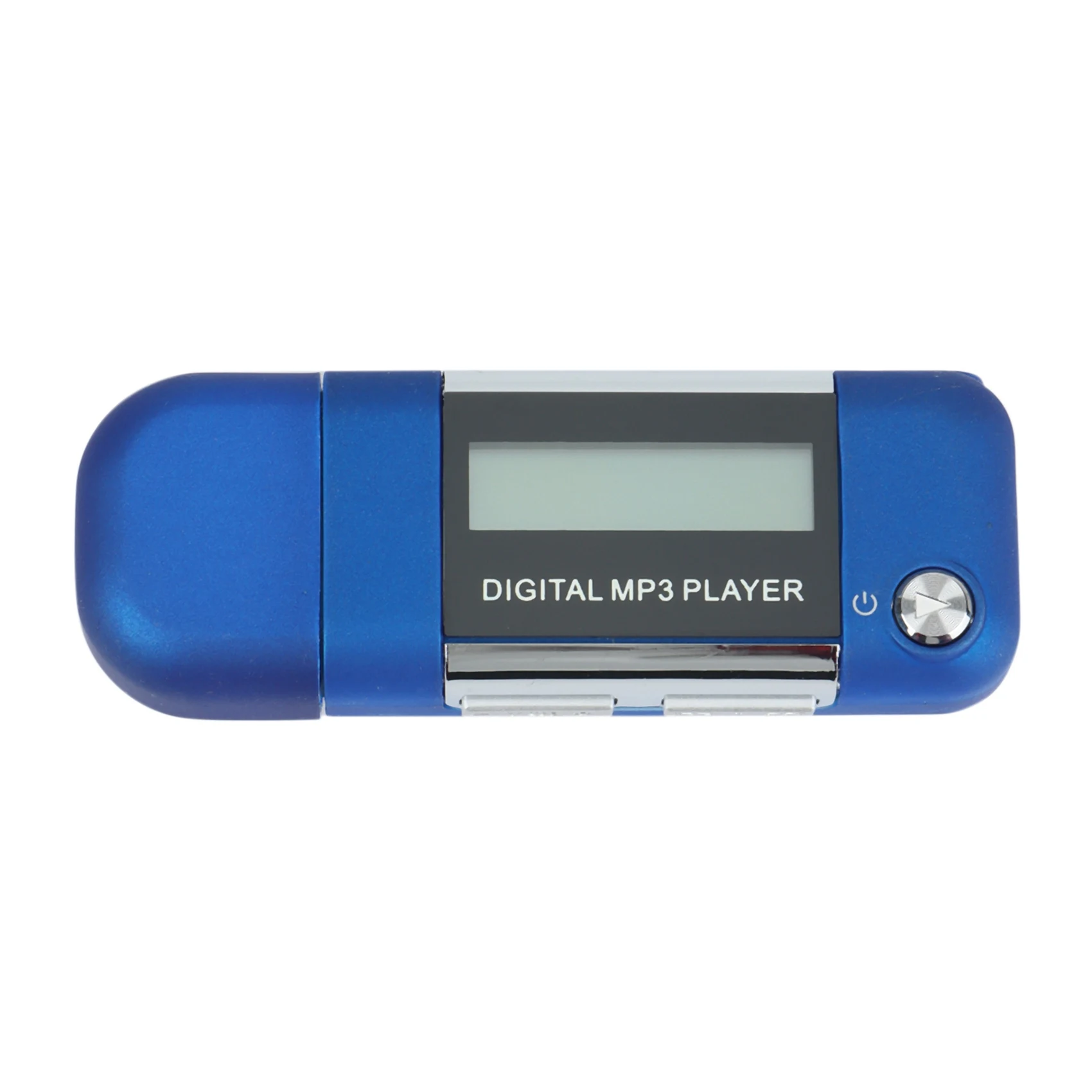 Reproductor de música con disco U de 4 GB, compatible con batería AAA reemplazable, grabación (azul)