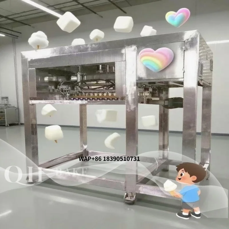 Línea de Producción Industrial de Malvaviscos, Máquina Cortadora de Malvaviscos de Chocolate en Venta