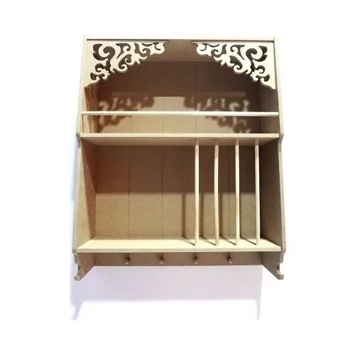 Wood Mdf Decorative Kitchen Bathroom Pantry Cabinet Rack (Paintless)