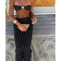 Bandeau Dot 3 Pieces Sexy Bikini With Long Skirt Women Swimsuits Female Swimwear Bathing Suit Swimming Suits Beachwear Biquini - Image 2