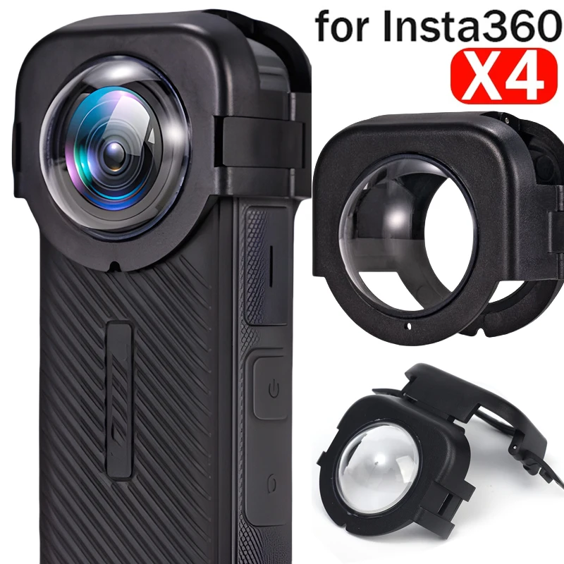 

Защитная крышка для объектива Insta360 X4 с защитой от царапин, Защитная крышка с защелкой, водонепроницаемое стекло для ПК, аксессуары для Insta360X4