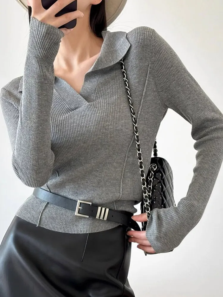 

Slim Fit Long Sve Wool Knit Base irt Модный цвет Overhead Sle Внутренняя одежда Commute Sle Корейская версия Regular Fit