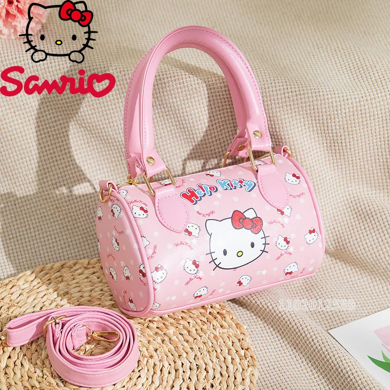 

Sanrio Hello Kitty New Girls Handbag Cartoon Cute Mini Girls Shoulder Messenger Bag Fashion Trend Girls Bag High Quality