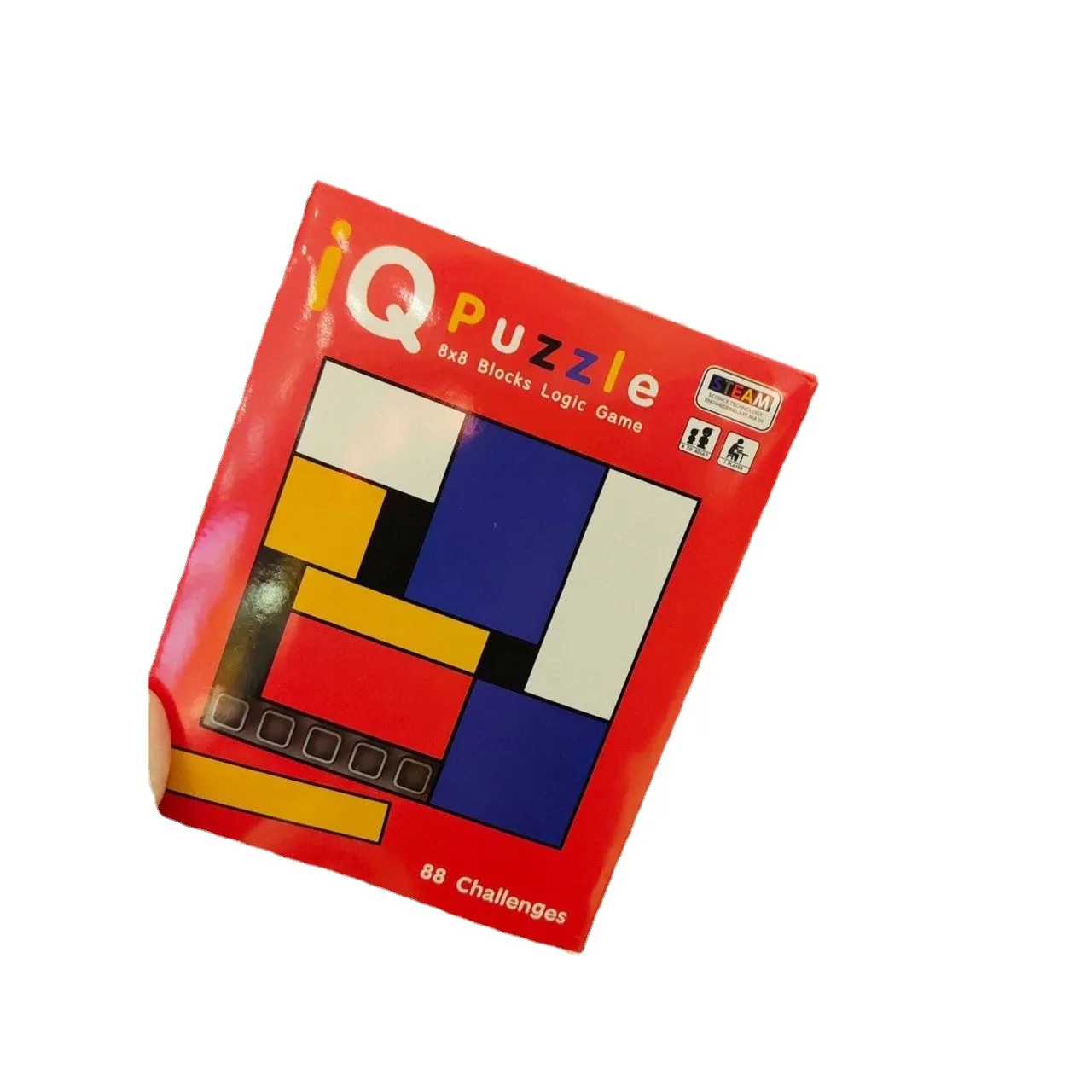 ANU 88 Challenges IQ Puzzle Building Block Cognitive Skills Brain Training Board Game Mondrian Blocks Educational Toys for Kids