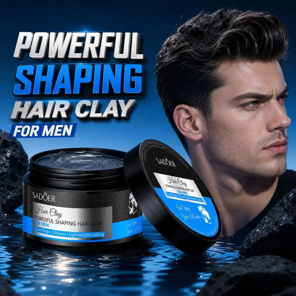 Men's Hair Styling Clay Strong Hold Matte Finish Hair Wax Long Lasting Volume Shaping Cream For Men Hair Grooming