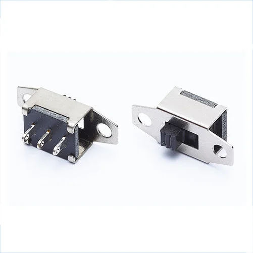 SS-12E06 (1P2T) Handle height 4/5MM three-pin two-speed vertical toggle switch with fixed hole hair switch