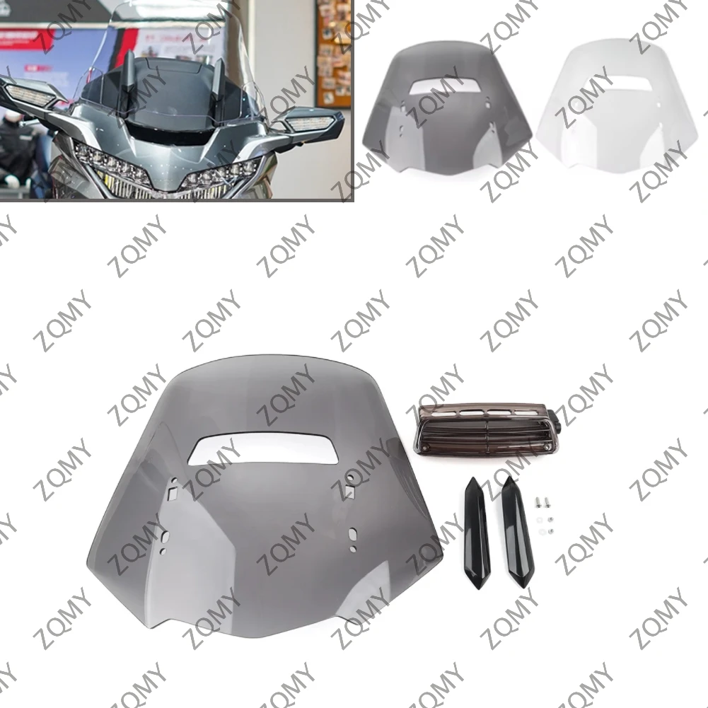 

Motorcycle Windscreen Wind Deflector Shield with Vented Kits For Honda Gold Wing GL1800 2018 2019 2020 2021 2022 2023