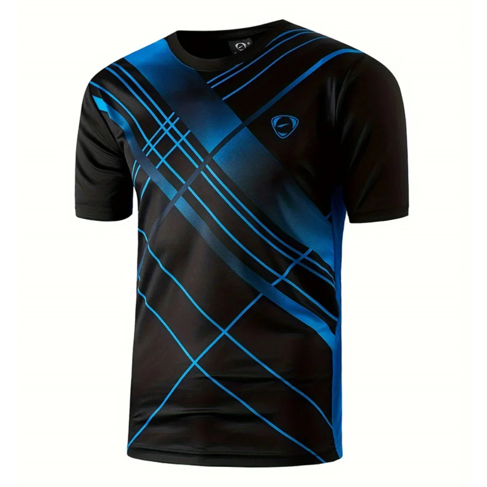 

New Men's Quick Drying Sports Tennis T-shirt Golf Bowling Short sleeved Top Slow Running Fitness Sports Plus Size Men's Clothing