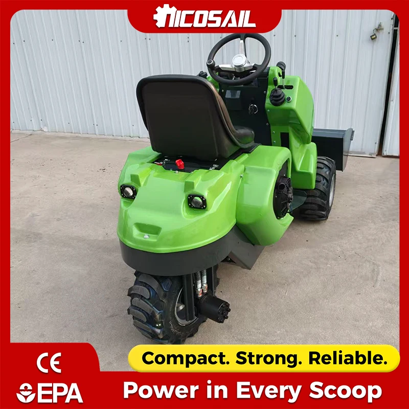 

Three wheel skid steer loader 350kg Lifting Skid Steer 3 Wheel Loader EU Stage V Single Cylinder For French Indoor Demolition