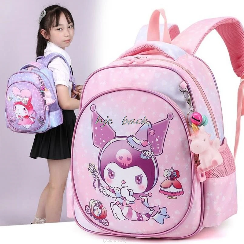 Lovely Kuromi Melody Girls Backpack Kids School Bags Girl Kawaii Children School Backpack Waterproof Book Bag Mochila Infantil