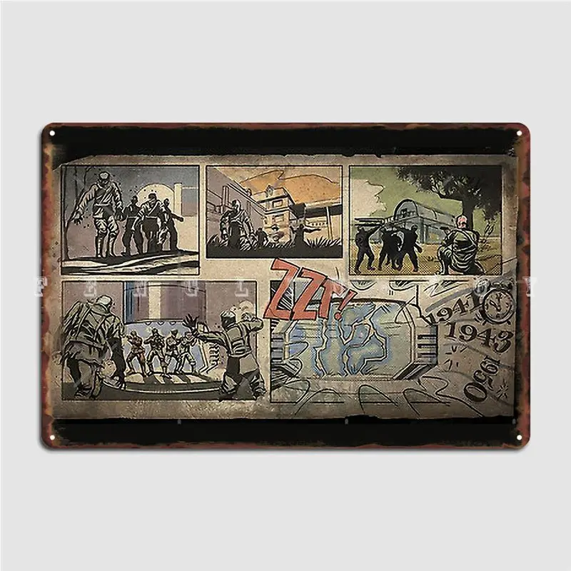 Zombies Loading Screen Comic Poster Metal Plaque Wall Cave Garage Club Printing Garage Decoration Tin Sign Poster