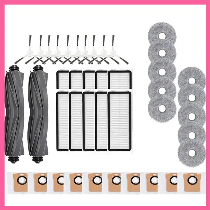 

ABNM For Dreame Bot L20 Ultra / L30 Ultra / X20 Pro Accessories Main Side Brush Mop Cloths Hepa Filter Dust Bags Parts