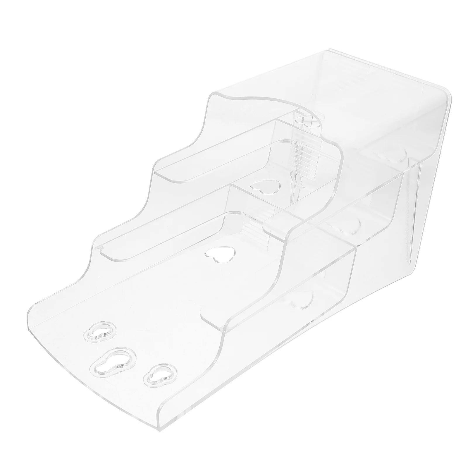 A6 Foldable Pamphlet Holder Clear Acrylic Brochure Rack Tiered Desktop File Organizer For Trade Shows Retail Stores