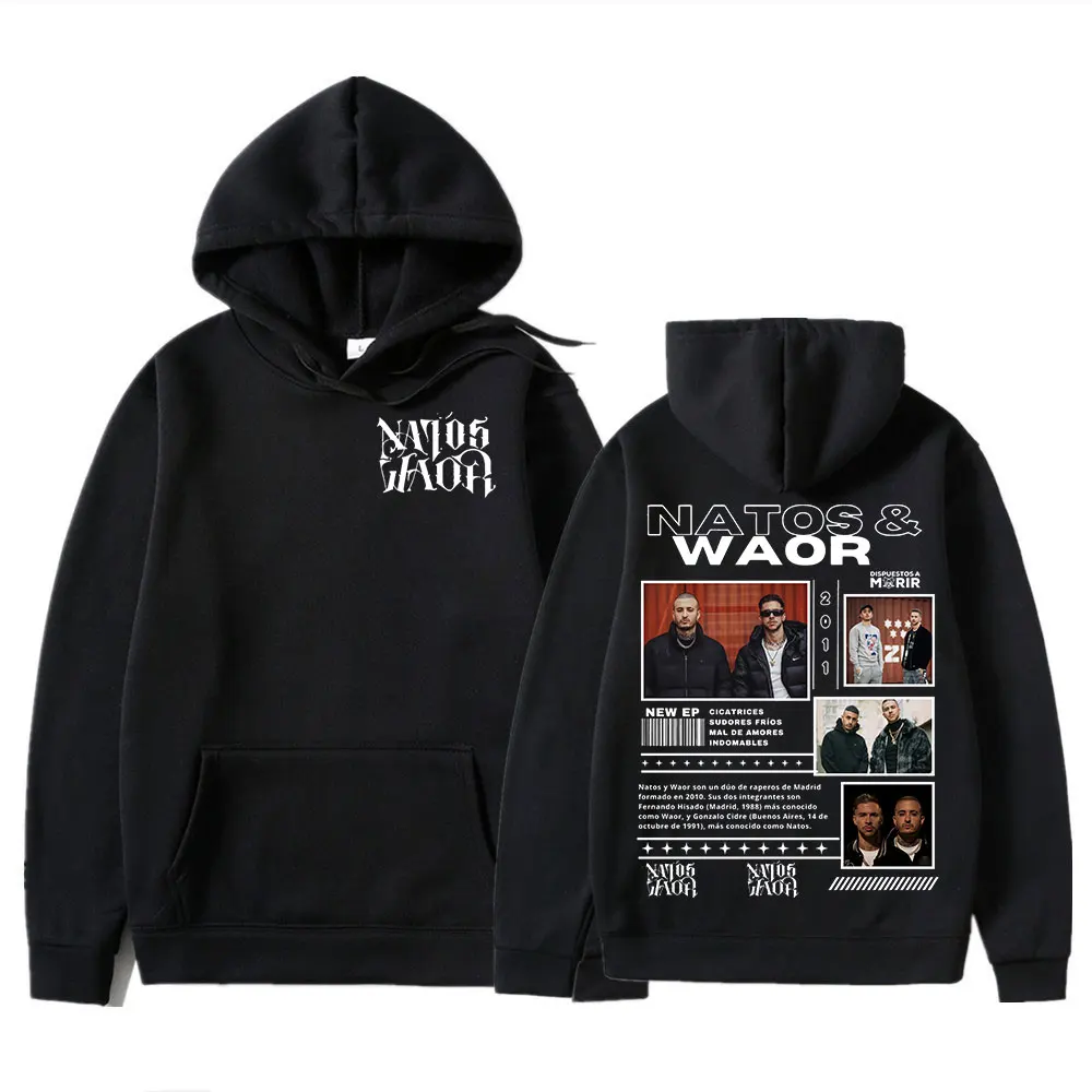

Rapper NATOS WAOR Tour 2025 Album Merch Hoody Mens Clothing Hot Sale Fleece Sweatshirt Retro Oversized Pullover Hoody Streetwear