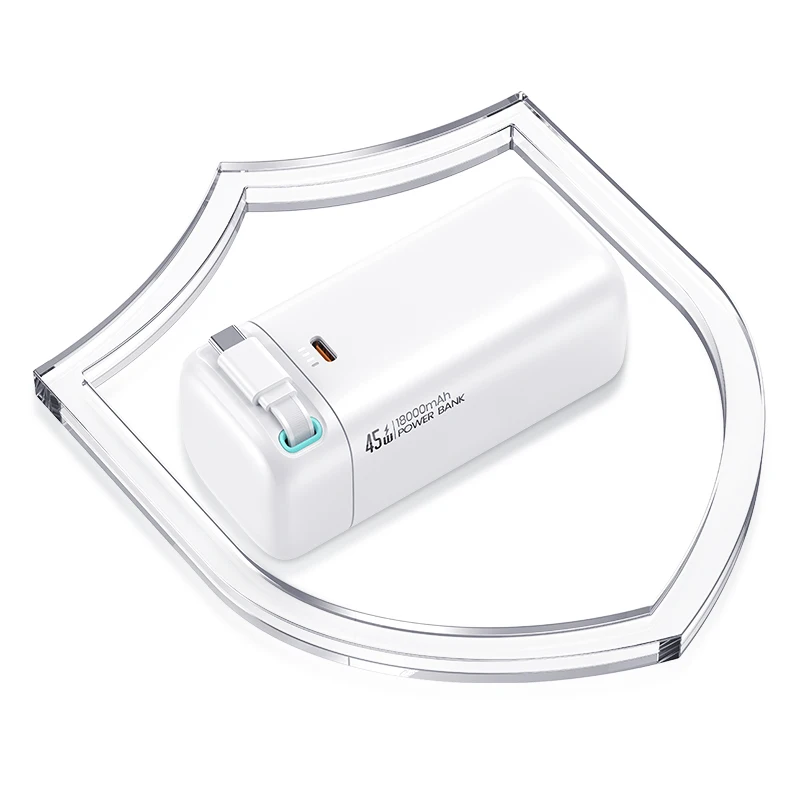 USAMS – chargeur Portable PD45W QC3.0, avec Module de câble rétractable magnétique de Type C, batterie externe