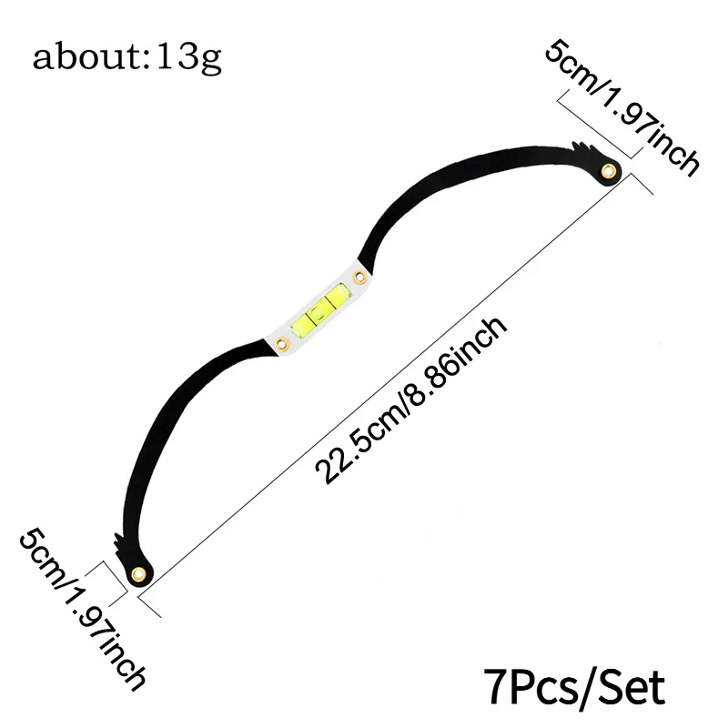7Pcs/Set Microblading Permanent Makeup Bow & Arrow Line Ruler With Measuring Brow String Pre Inked Tattoo PMU For Mapping.