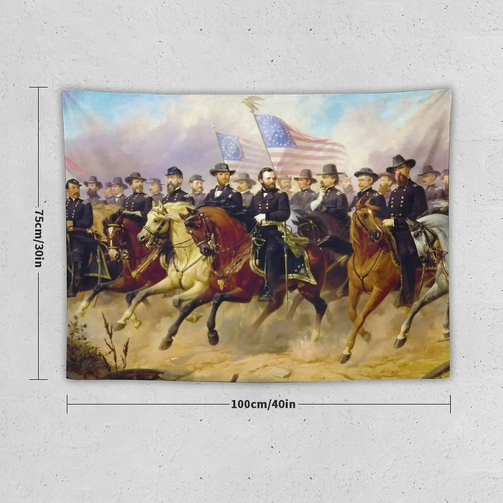 Grant and His Generals by Ole Peter Hansen Balling (1865) Tapestry Room Decorator Room Decorations Wall Decoration Tapestry