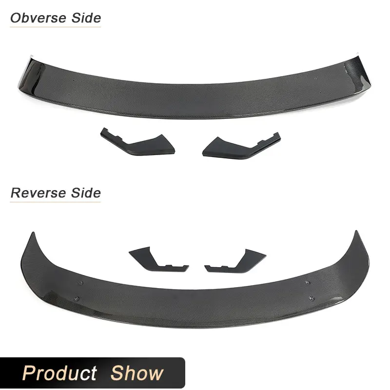 أجنحة سبويلر خلفية للسيارة من ألياف الكربون الكاملة لبورشه تايكان 9J1 قاعدة 4S سيدان 2019-2025 سبويلر خلفي للجناح الشفاه