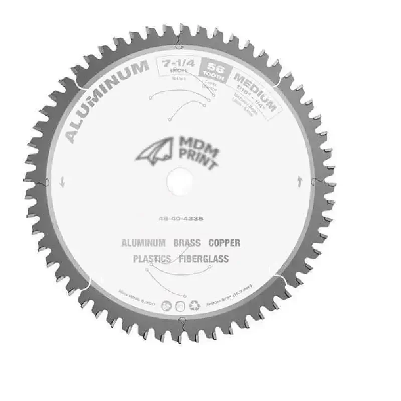 7 1/4 in. 56 Tooth Aluminum Cutting Circular Saw Blade (5/8 in. Arbor)