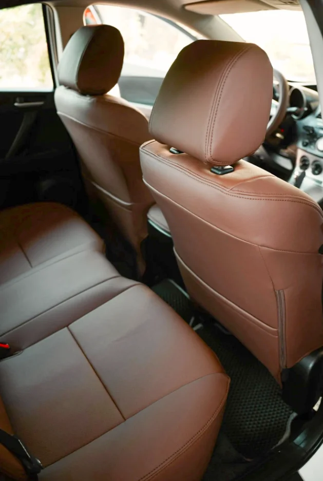 Custom fit Car Seat Covers Full Covered for 2020-2025 Mazda 3 Sedan and Hatchback Top Quality Leather 2 Rows 5 Seats Full Set