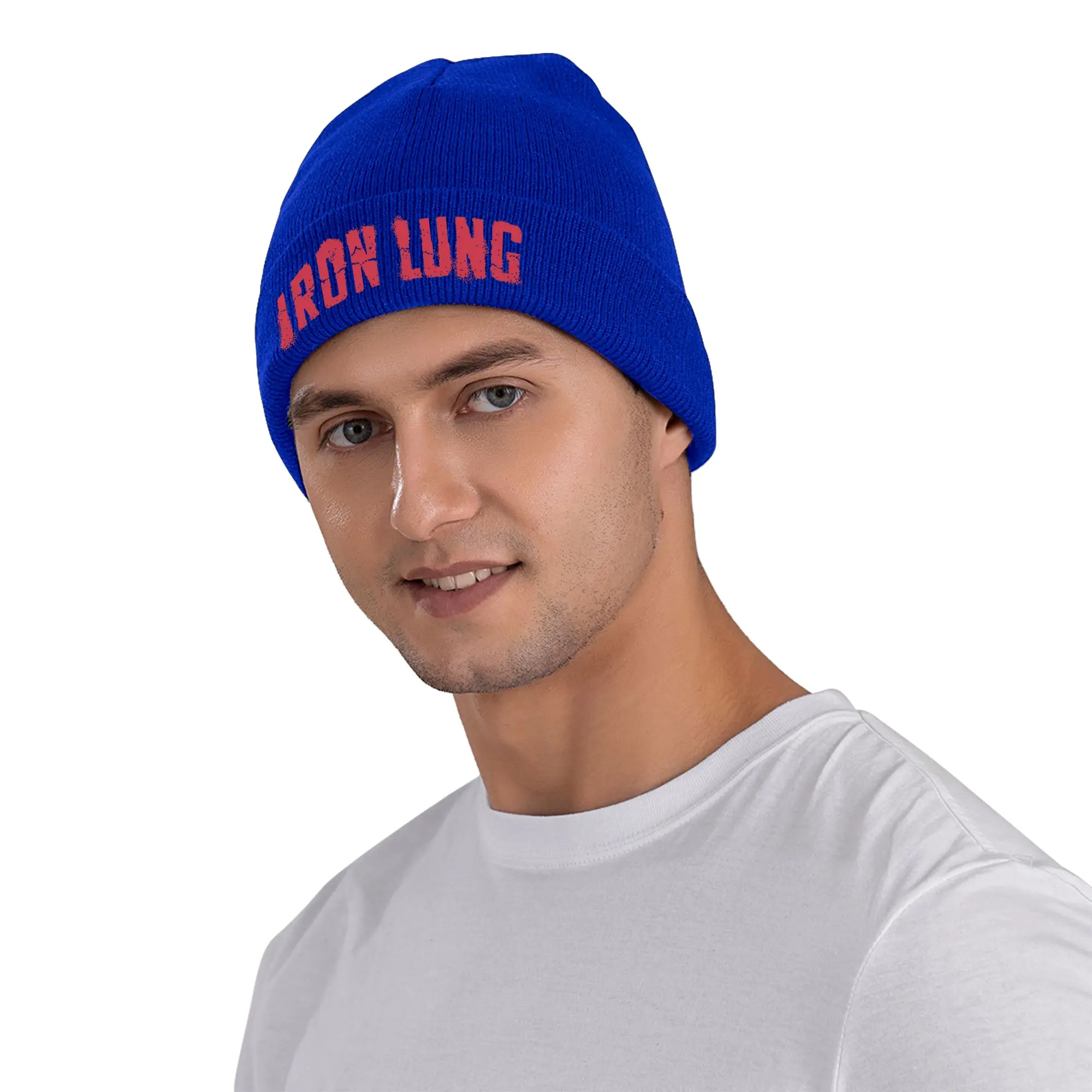 Iron Lung simple pixel art title Winter Skullies Beanies Hat Warm Autumn Knitted Hats Bonnet Caps for Women Men