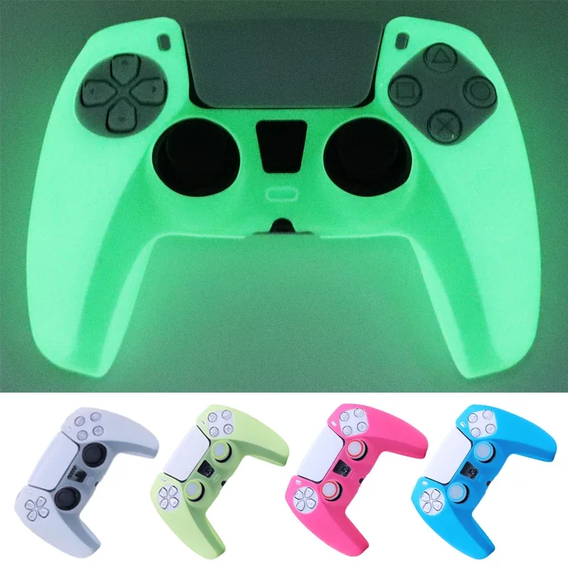 Luminous Glowing in Dark Silicone Cover For PS5 Controller Skin Video Games Accessory Gamepad Joystick Case For Playstation 5