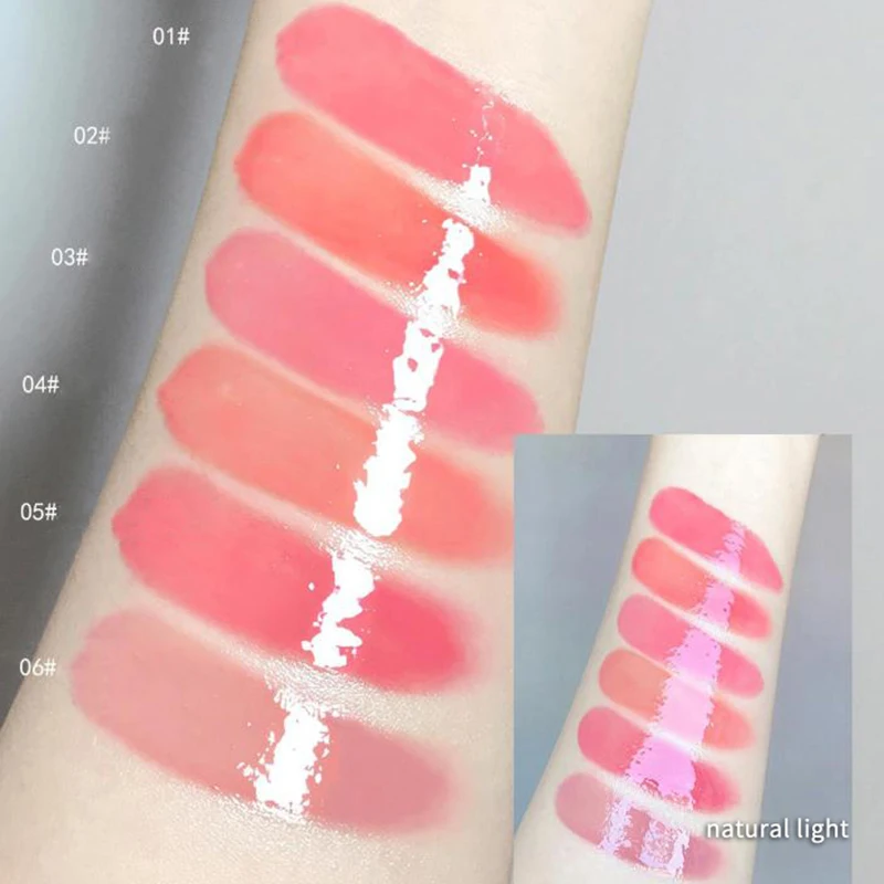 Cappuvini Flowery Dish Language Lip Gloss Mirror Lip Glaze Beep Lip Water Light Lasting Makeup Not Easy To Dip Cup Makeup